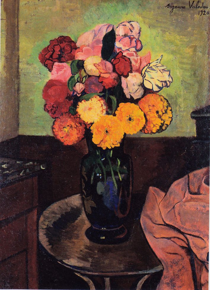  Suzanne Valadon —— flower vase on a round table 1920
